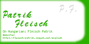 patrik fleisch business card